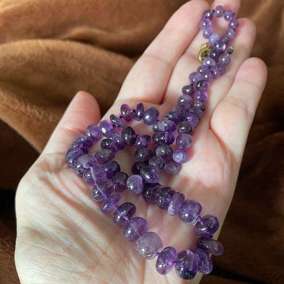 Genuine Amethyst beaded 20” necklace. - Picture 4 of 8